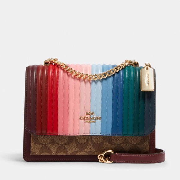 Coach Handbags - New Klare Crossbody With Rainbow Linear Quilting